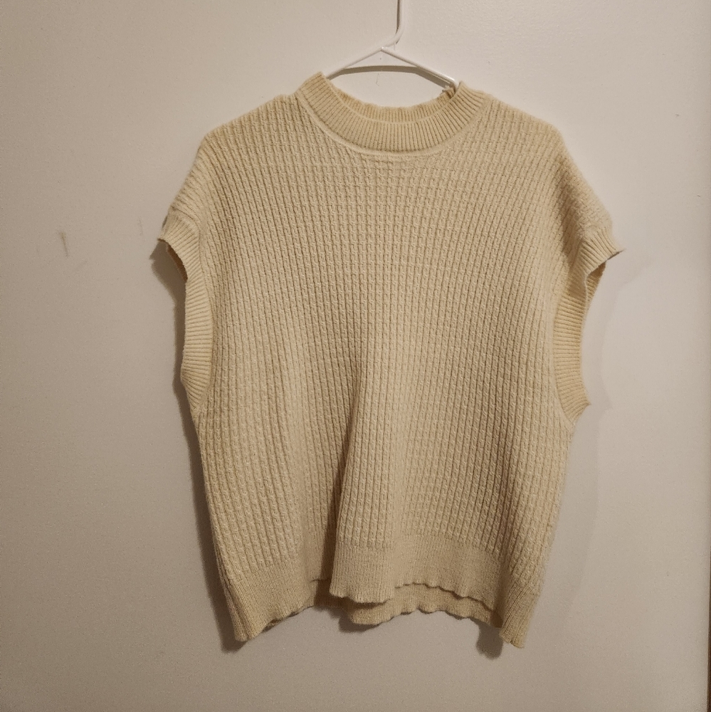 cream sweater vest